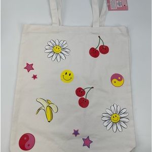 Skinny Dip Flower fruit tote bag
